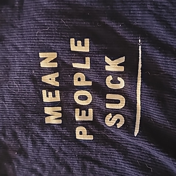 Forever 21 "Mean People Suck" Cropped Long Sleeve Size M - Picture 2 of 6